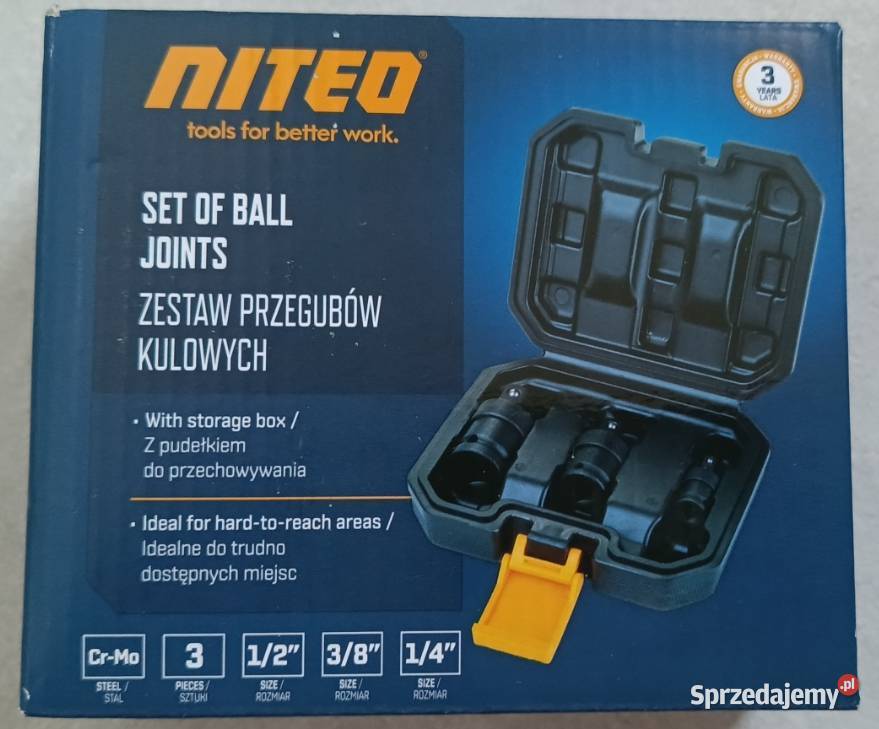 NITEO zestaw przegubów kulowych 3 sztuki 12 38 Ełk sprzedam