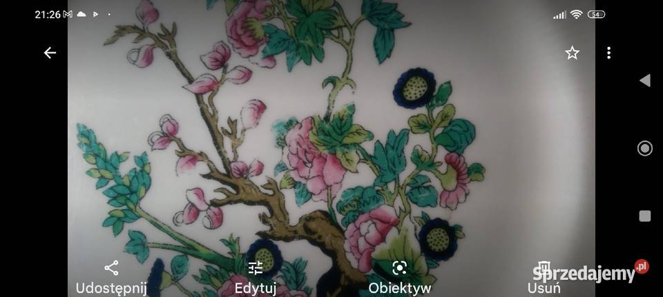 Duża patera talerz porcelana kostna Anglia antyk Wrocław sprzedam