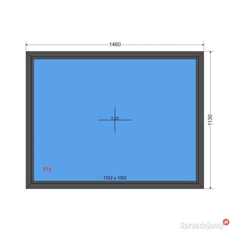 Okno PVC 1460 x 1130 146 x 113 ANTRACYT dolnośląskie Oleśnica