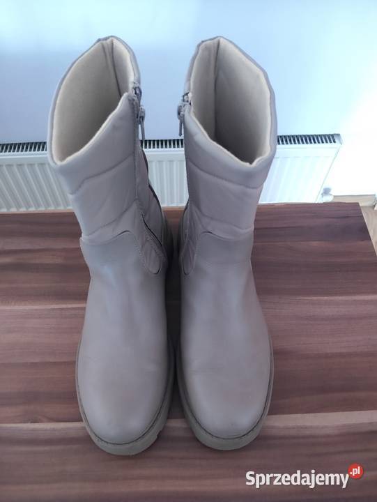 Botki kozaki trapery beżowe 26cm warmińsko-mazurskie Ruciane-Nida