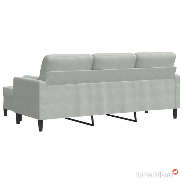 3osobowa sofa z podnóżkiem jasnoszara 180 mazowieckie Warszawa