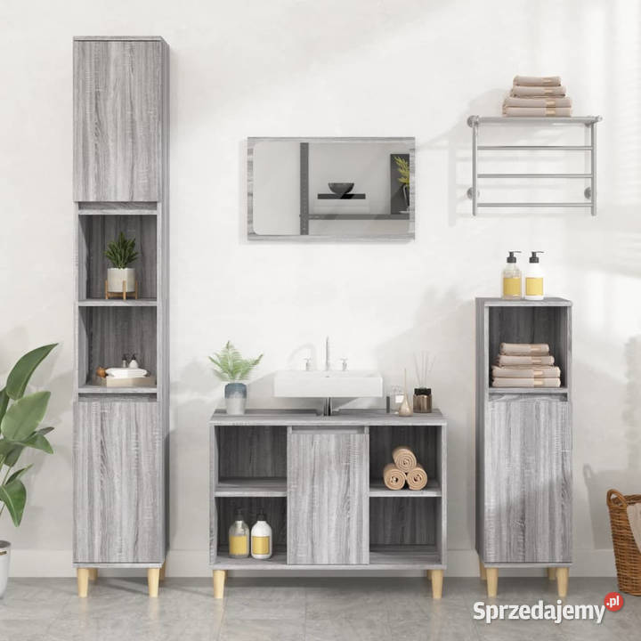 Szafka pod umywalkę szary dąb sonoma 80x33x60 mazowieckie Warszawa