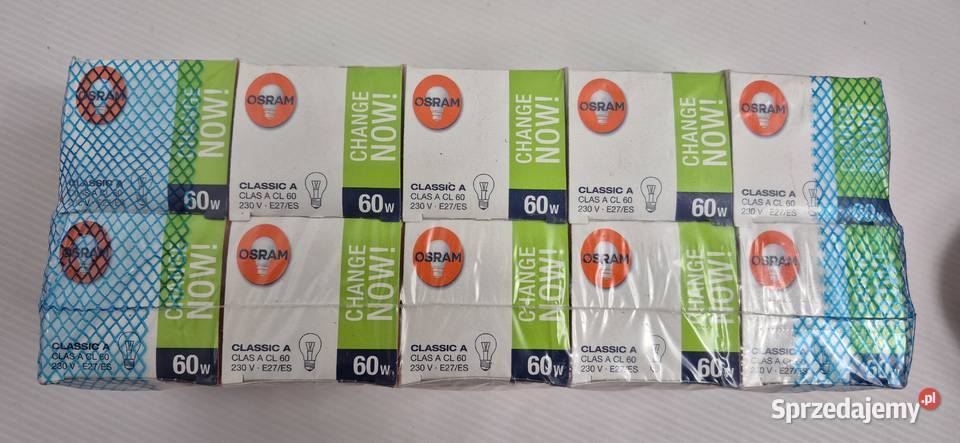 Zestaw 10 Żarówek OSRAM Classic A 60W E27 Biłgoraj