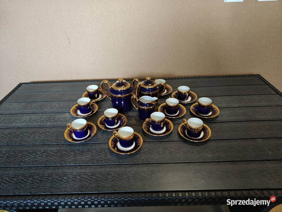Zestaw kawowy 12 osób Porcelana Limoges France Aleksandrów Łódzki