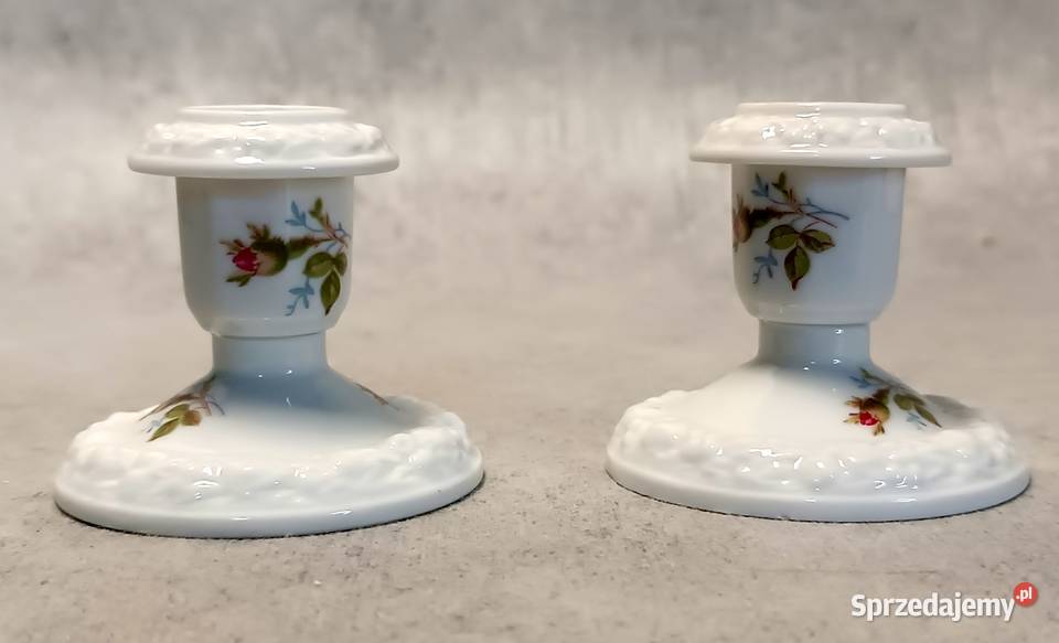 Rosenthal Maria Świeczniki Moss Rose Selb Porcelana i szkło Szczecin