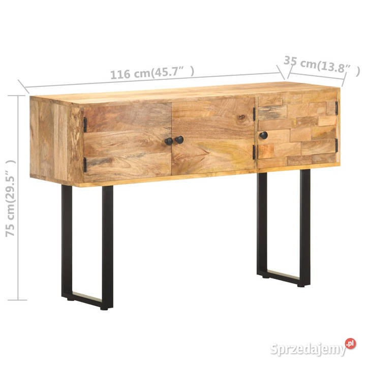Szafka 116x35x75 lite drewno mango WM320470 Warszawa