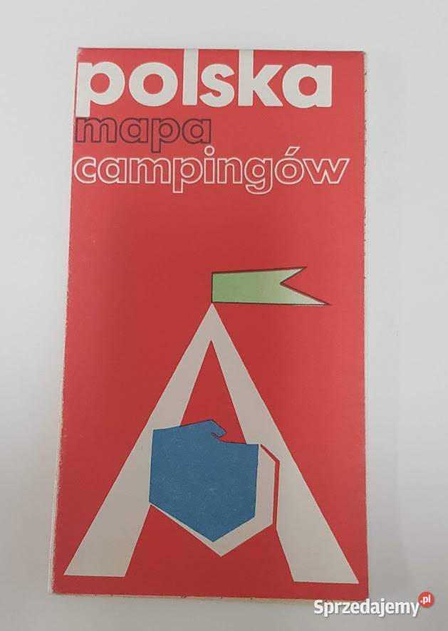 Mapa campingów 1 750 000 z 1977r Zielona Góra