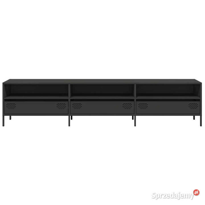 Szafka RTV czarna 202x39x435 stal walcowana na mazowieckie Warszawa