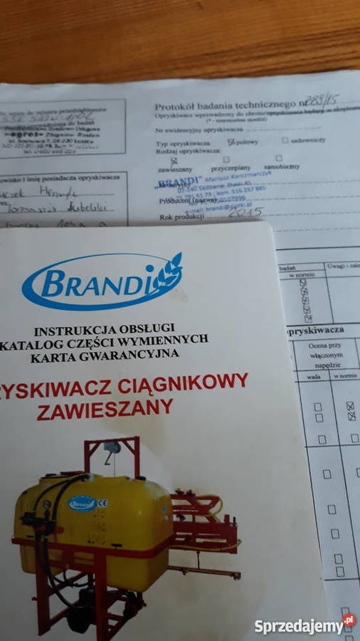 Opryskiwacz zawieszany BRANDI 300l 12 m