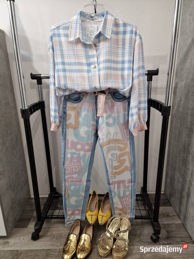Spodnie Jeans Gil Santucci Koszula komplet XS S śląskie sprzedam