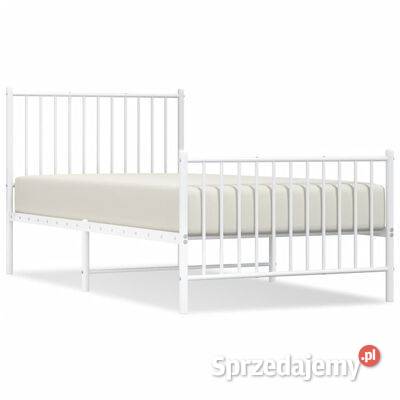 vidaXL Metalowa rama łóżka z wezgłowiem i Warszawa