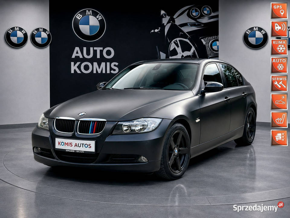 BMW 320 BMW 320i e90 150 Sedan Czarny Mat 2xPDC Wrocław