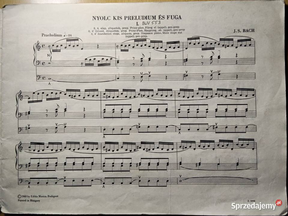 Jan Sebastian Bach Osiem małych preludiów i fug Muzyka Szczecin