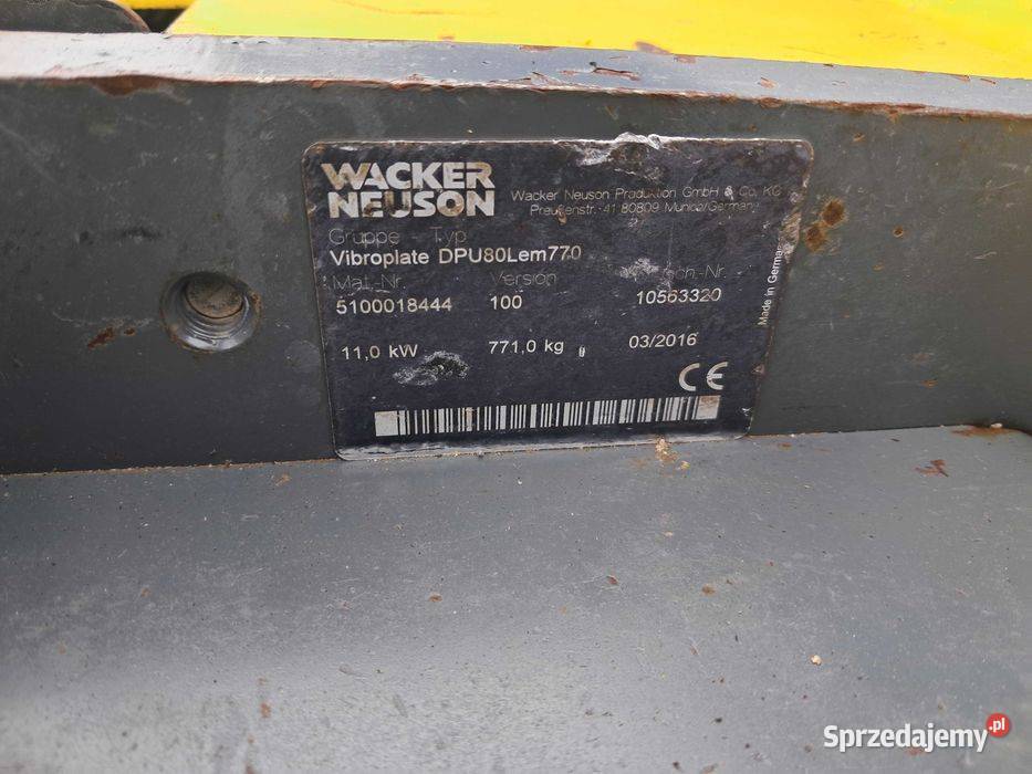 Zagęszczarka WACKER NEUSON DPU 80 Lem 770 Bomag Sułów