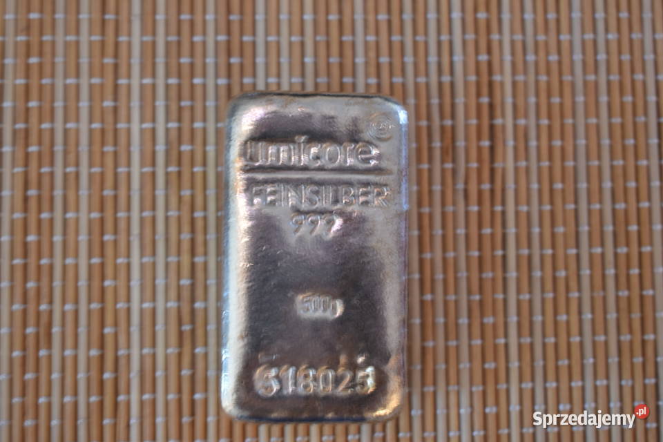 Sztabka srebra 500g Ruda Śląska