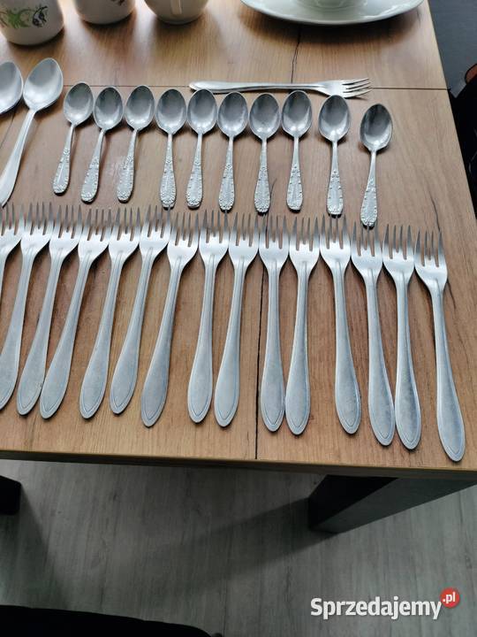 Łyżki widelce łyżeczki aluminiowe prl Choszczno