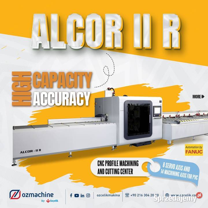 Centrum obróbczo tnące ALCOR II R PCV 8 osi 14 Obodowo