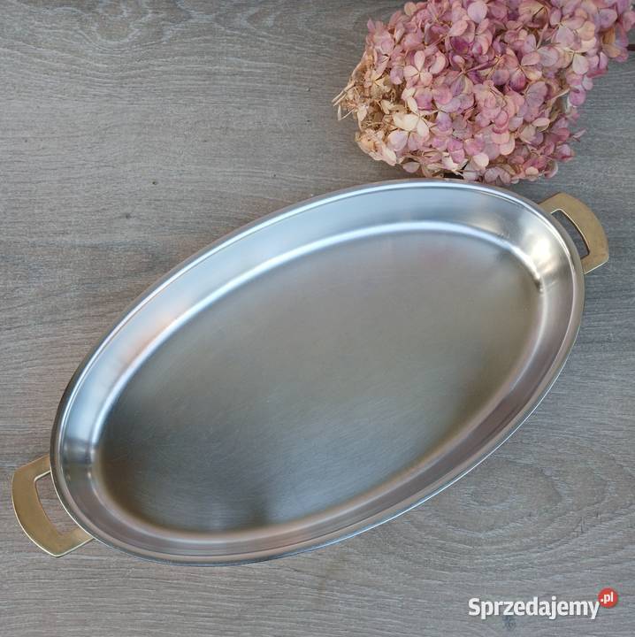 Duża miedziana patelnia do serwowania grube dno Przybory kuchenne