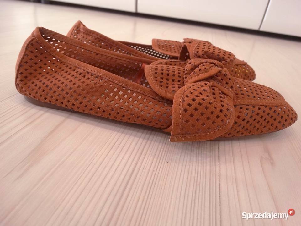 Buty Damskie Półbuty Lordsy Loafersy Brązowe Łomża