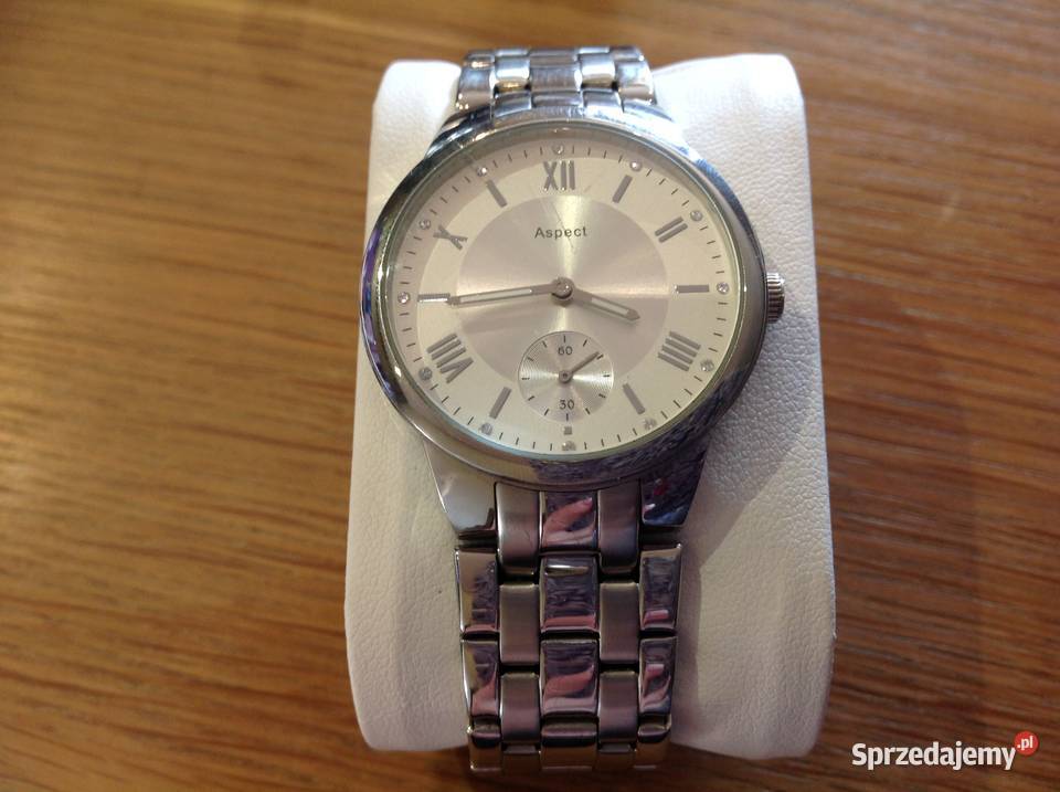 Zegarek Męski Srebrny Aspect Bransoleta Nowa Sól