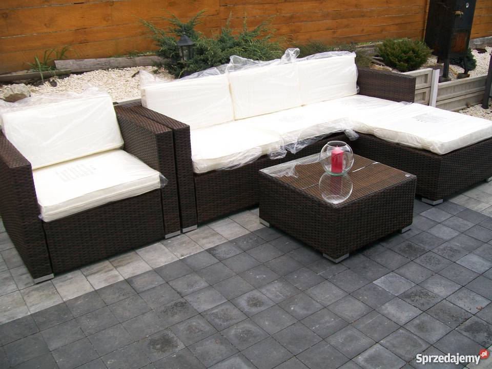 sofa fotel naroznik zestaw mebli technorattan Ogród Bosutów sprzedam
