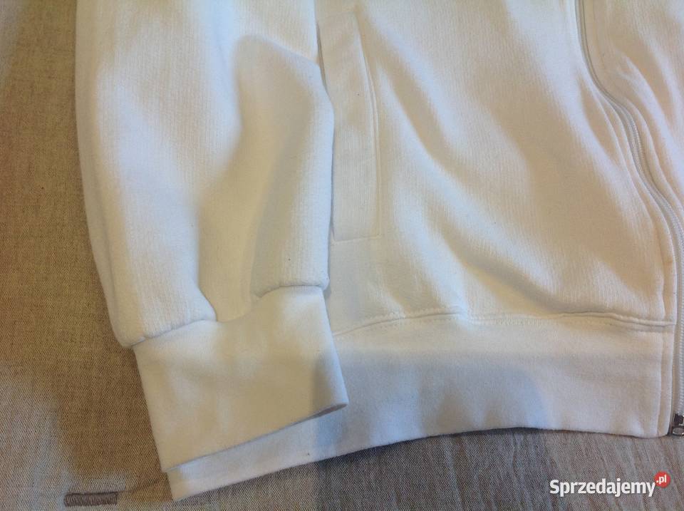 Biała bluza dresowa r L Unisex USA Nowa Sól