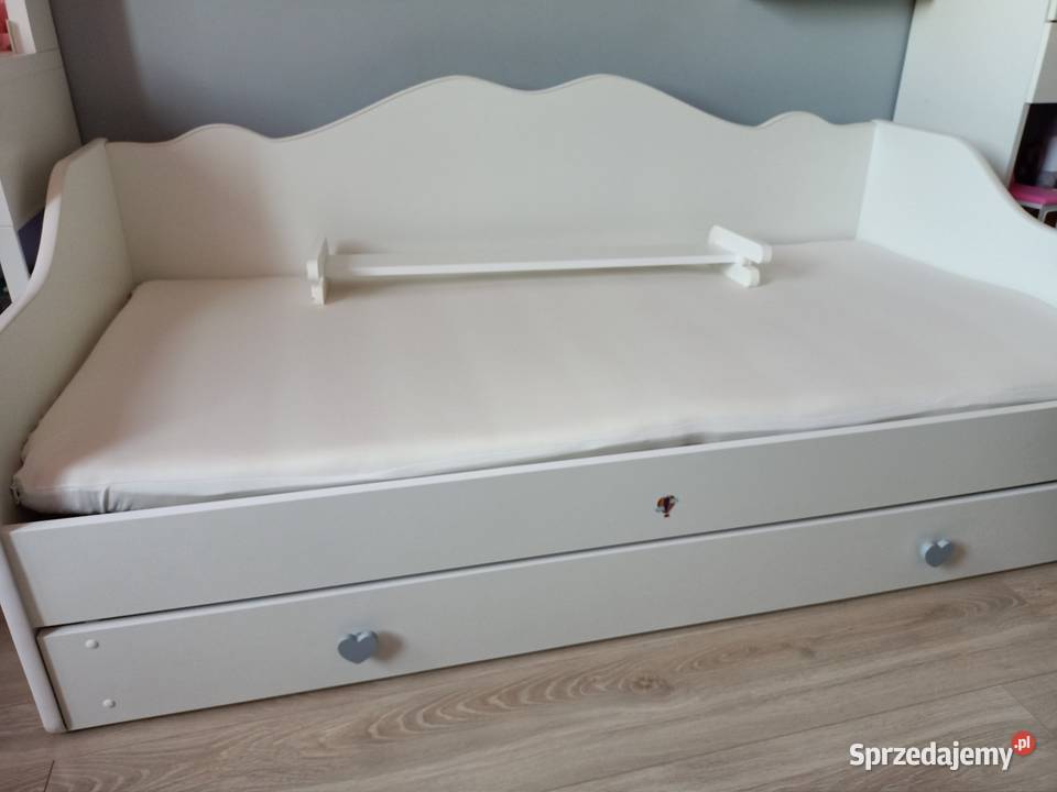 Łóżko Emma 160x80 białe z szufladą i materacem Płock