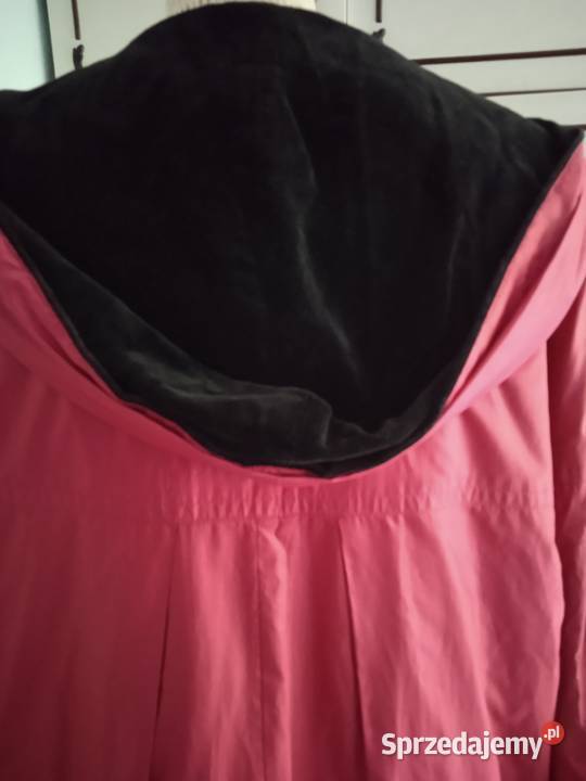 LEKKI ZIMOWY OCIEPLANY PŁASZCZ MALINOWY r 42 Piła
