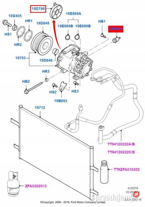 CEWKA SPRĘŻARKI KLIMATYZACJI FORD TRANSIT lubelskie sprzedam
