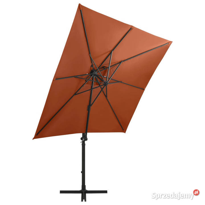 Parasol wiszący z lampkami LED i słupkiem Warszawa