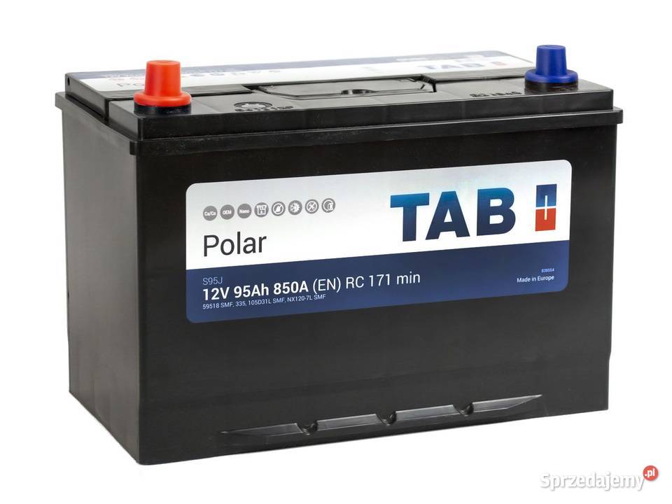 Akumulator TAB POLAR S 95Ah 850A JAPAN Lewy Plus Układ elektryczny Chełm