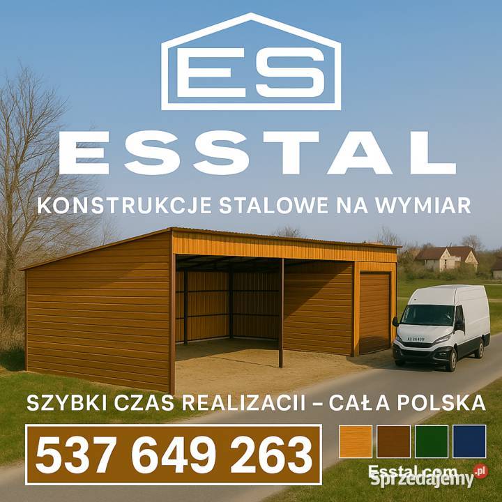 Garaż Blaszany 2 bramy Hala MAGAZYNKonstrukcja Zduńska Wola