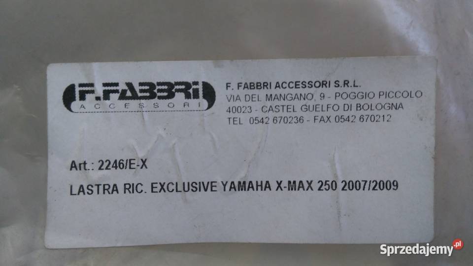 SZYBA OWIEWKA YAMAHA X 125 250 20052009 MBK podlaskie Bielsk Podlaski