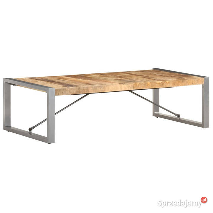 Stolik kawowy 140 x 70 x 40 surowe drewno mango Stoły
