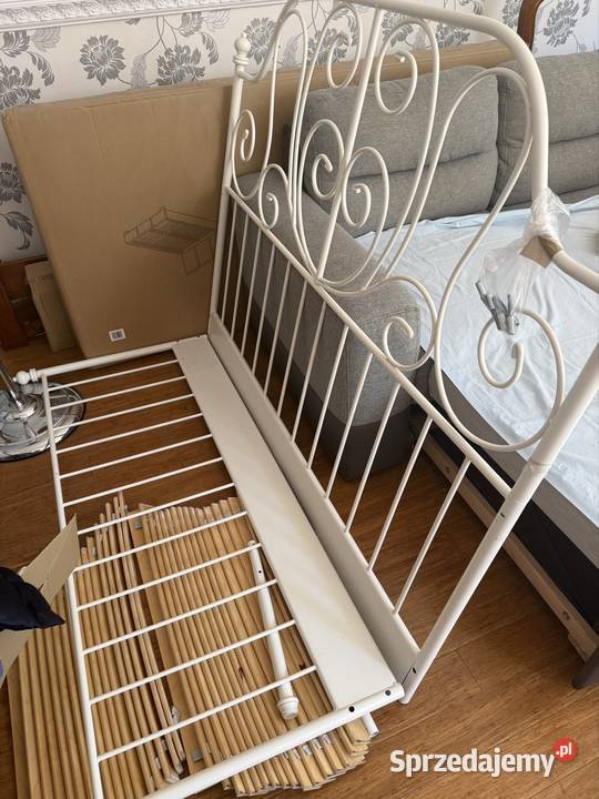 Łóżko IKEA 140x200 ze stelażem i materacem stan Głogów