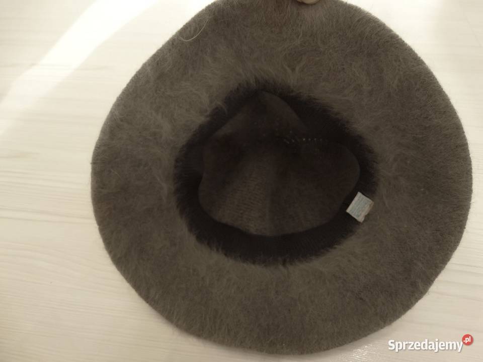 Czapka Kapelusz Bucket 90 Angora Szara Taupe Łomża sprzedam