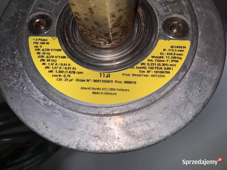 Interroll 113i Drum Motor 300W 1135 mm x 450 mm Pozostałe Warszawa