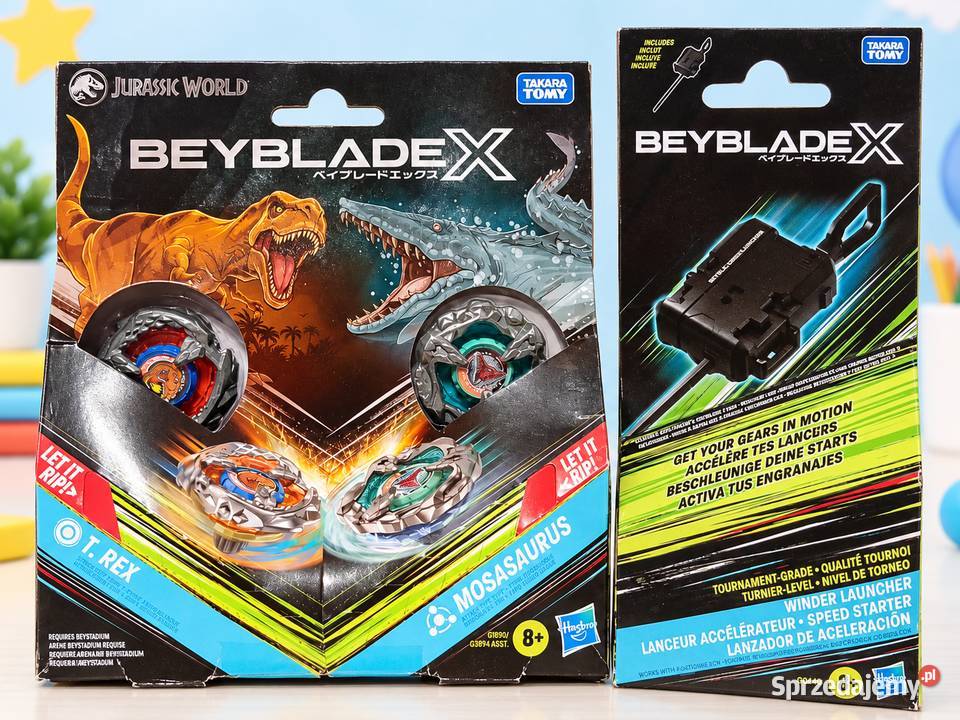 Beyblade X Jurassic World TRex vs Mosasaurus wielkopolskie Przeźmierowo