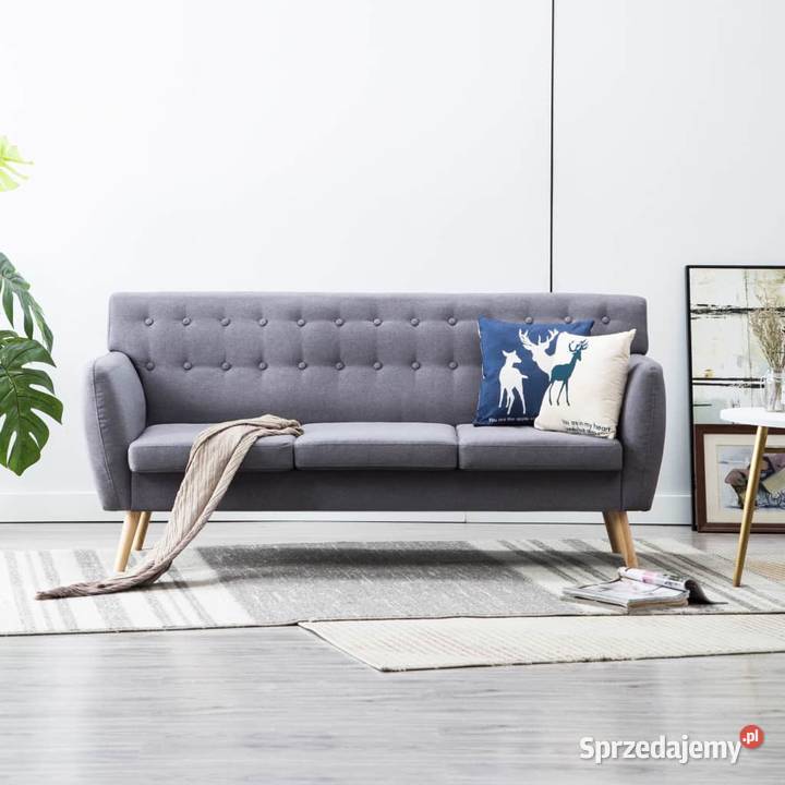 vidaXL 3-osobowa sofa tapicerowana tkaniną  247129