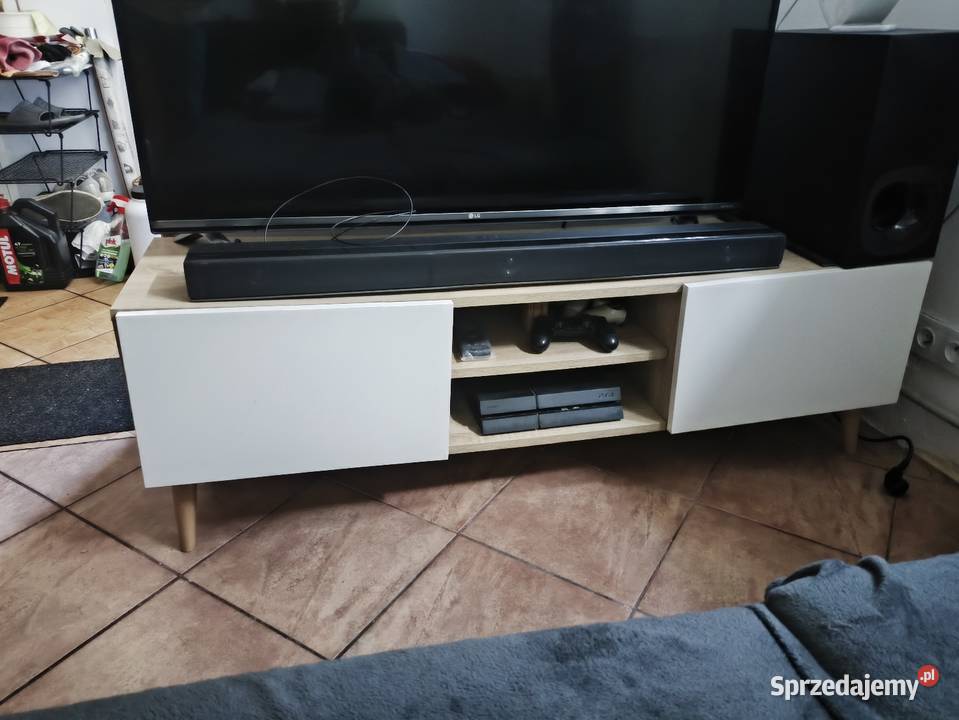 Szafka RTV pod telewizor białe fronty jasne Warszawa sprzedam