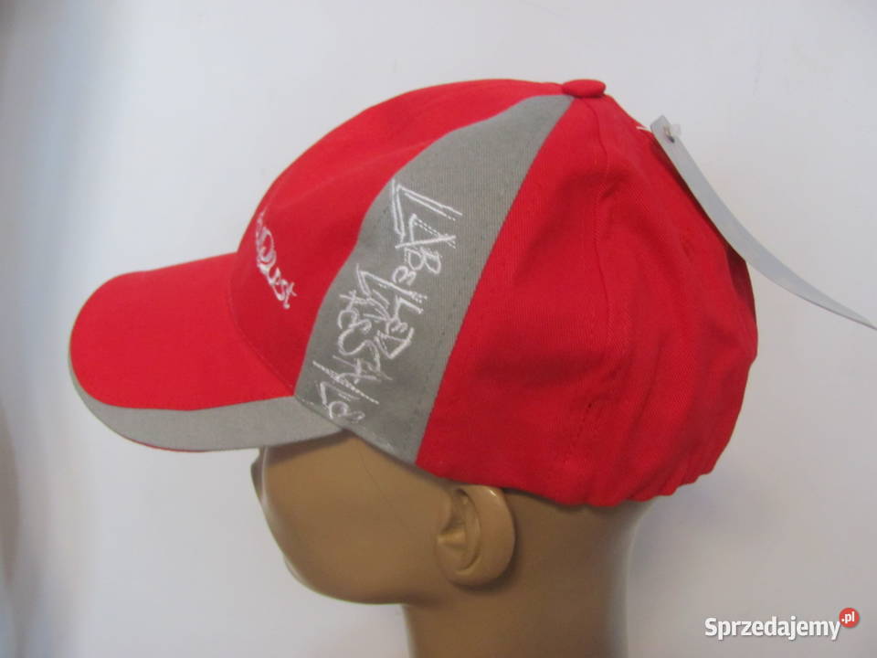 Modna czapka bejsbolówka Quest clothing red sil Zamość
