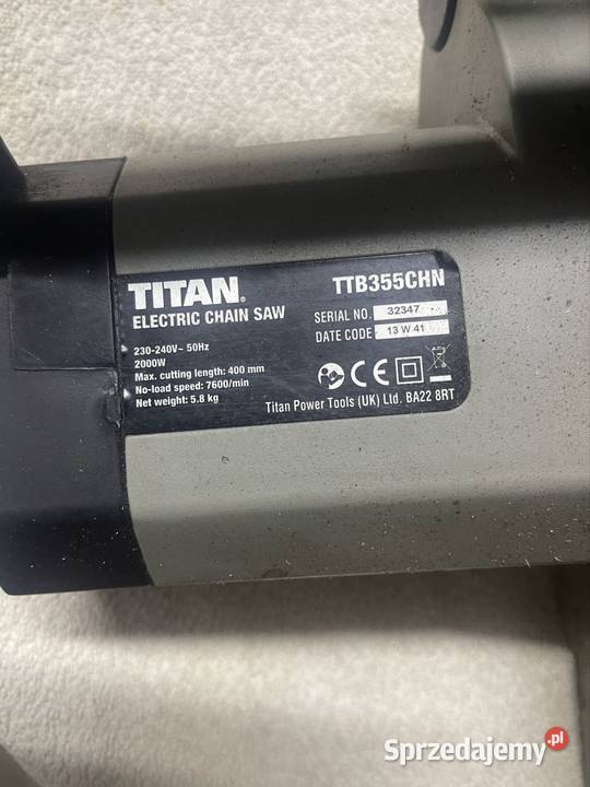 Elektryczna piła łańcuchowa Titan kujawsko-pomorskie Grudziądz