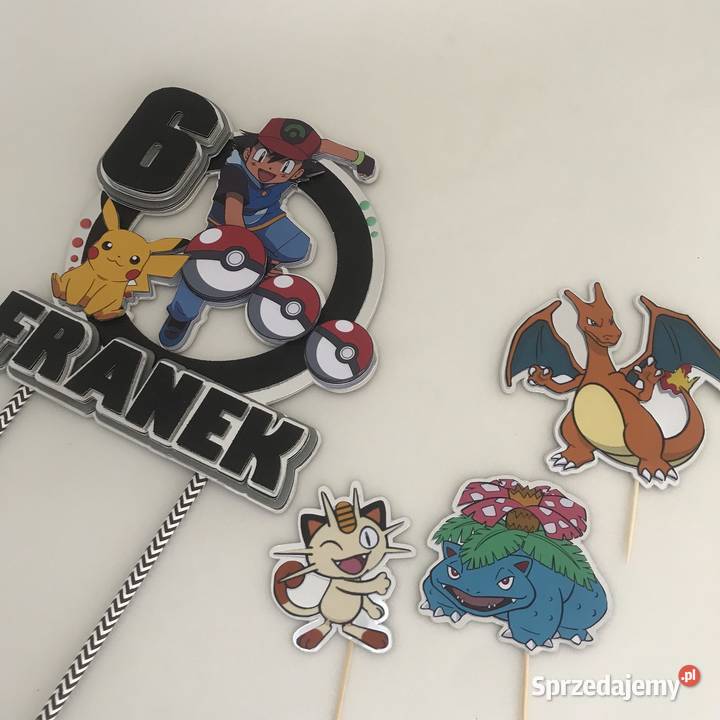 Pokemon topper dekoracja na tort
