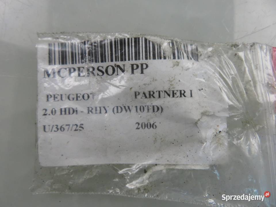 MCPERSON PRAWY PRZEDNI PEUGEOT PARTNER I 20 HDi małopolskie