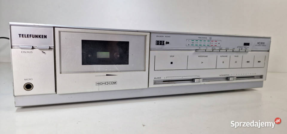 Magnetofon Cassette Deck Telefunken HC800 HC 800 Międzychód