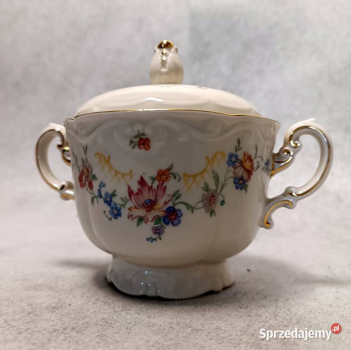 Tettau Cukiernica Różane zdobienie Porcelana i szkło Dobrzany