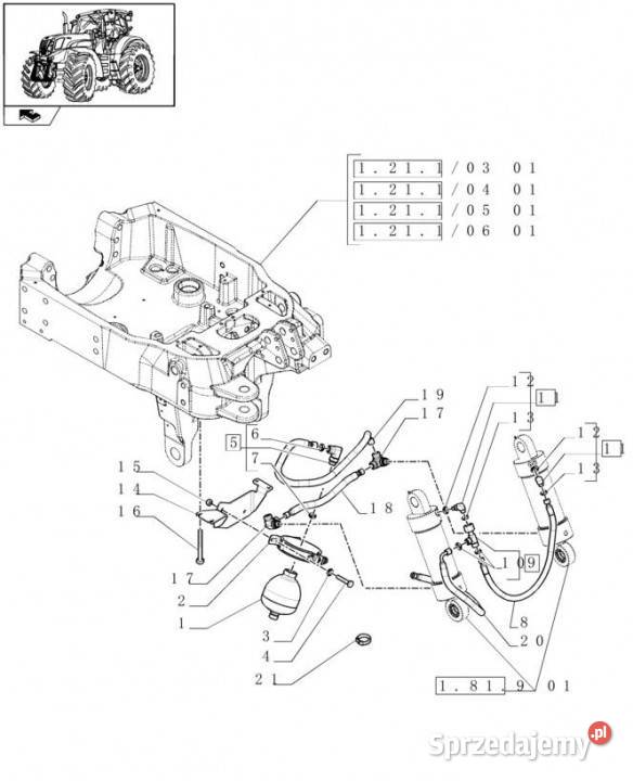 Holland T6010 Złączka hydrauliczna 87731105