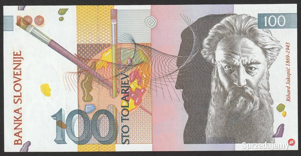 SŁOWENIA 100 TOLAR 1992 STAN BANKOWY UNC Łódź