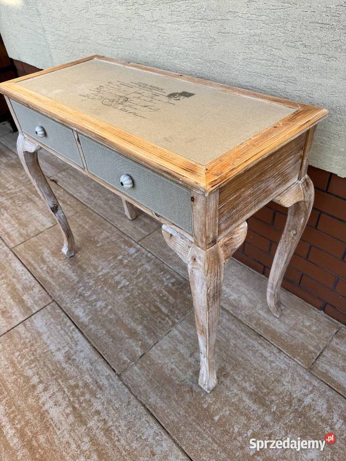 Konsola Ludwikowa schaby chic toaletka biurko Biurka