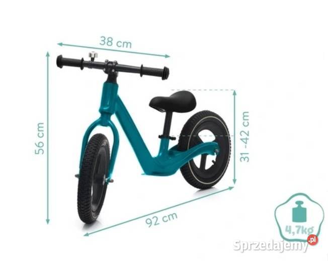 Rower biegowy Aluminiowy Speedy SL 12 Turkus Poznań